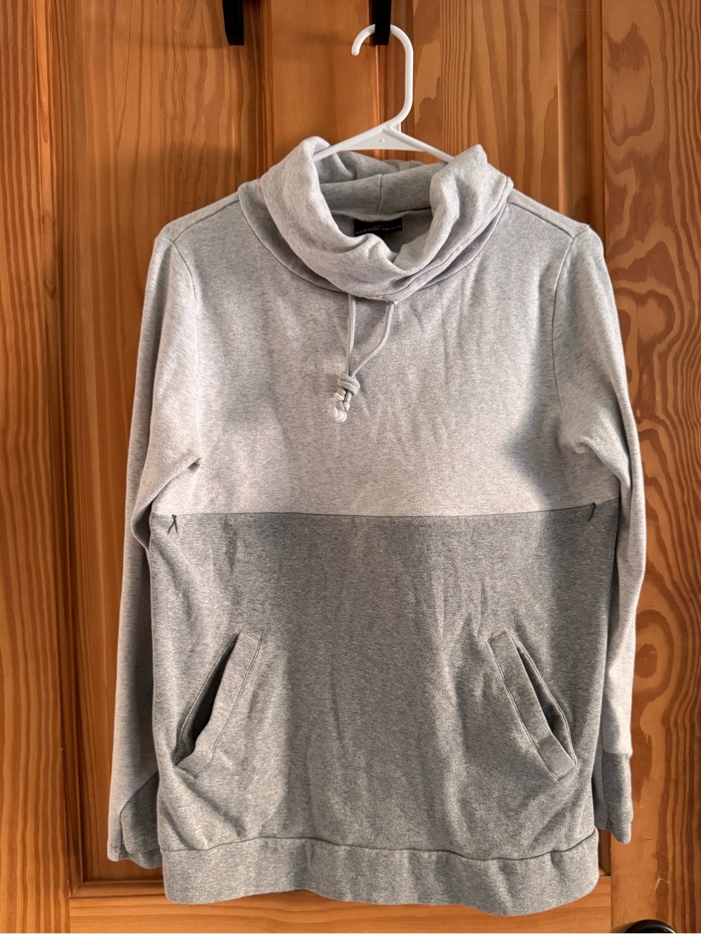 Nursing Queen Two-Tone Gray Turtleneck Pullover